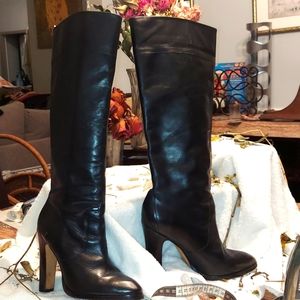 Michael Kors bkack over the calf boots